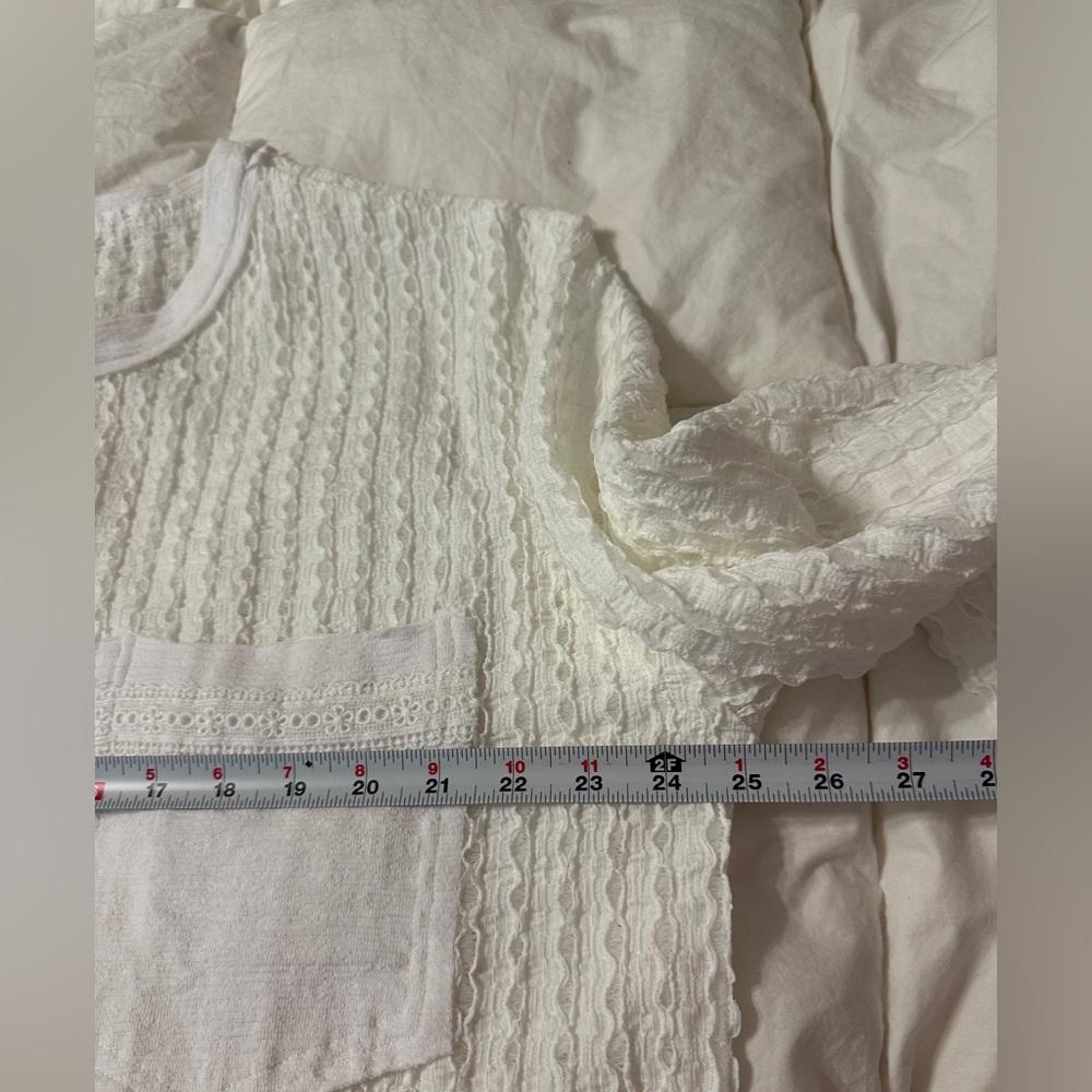 POL Ivory Her Kind Eyelets Crochet Eyelet Top - NWOT - Size L - Picture 11 of 12